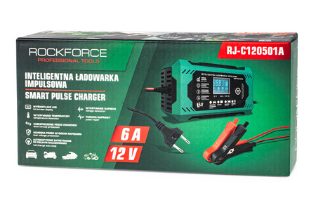 Mocny prostownik do akumulatora lcd 12v 6a funkcja naprawy ładowarka