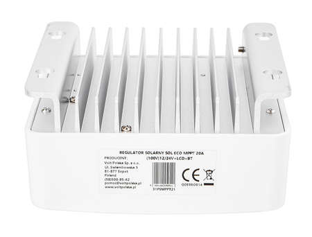 Regulator ładowania kontroler solarny 12v 24v 20A mppt eco bluetooth VOLT POLSKA