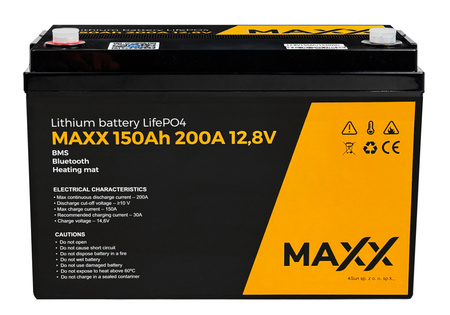 Akumulator LiFePo4 BMS do łodzi kampera paneli mata grzewcza 150Ah 200A 12V BMS 4SUN
