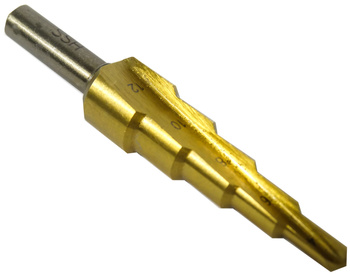 Wiertło stożkowe stopniowe tytanowe HSS 4-12 mm (wiertła) GEKO