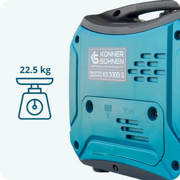 Agregat prądotwórczy generator prądu inwerterowy tryb ekonomiczny 3000 IS Könner & Söhnen KS