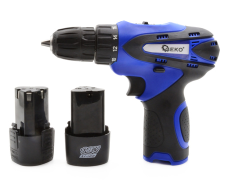 Wiertarko-wkrętarka akumulatorowa 18V +adaptery (2xAkumulator) GEKO