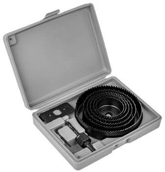 Otwornice do drewna koronkowe 51-102 mm 8 elementów  GEKO