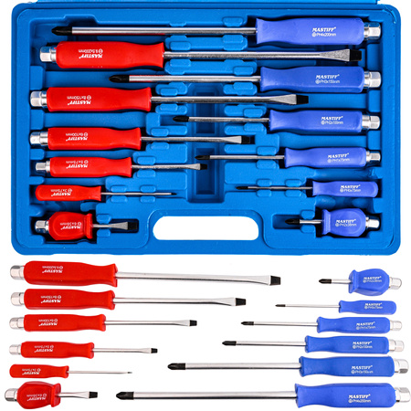 Zestaw śrubokrętów wkrętaków do pobijania 12 szt PH2 SILVER