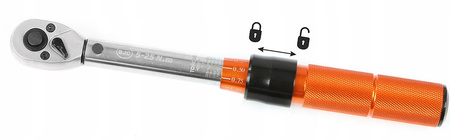 Klucz dynamometryczny 1/4" 5-25 Nm zestaw bity certyfikat kalibracji BJC