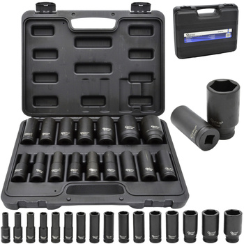 Zestaw nasadek udarowych 1/2" 10-32 mm 16 el GEKO