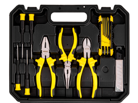 Zestaw narzędziowy klucze nasadowe wkrętaki bity 82 el WMC