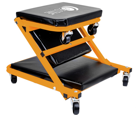 Leżanka warsztatowa składana taboret leżak 2w1 siedzisko stołek 150kg FORSTIME