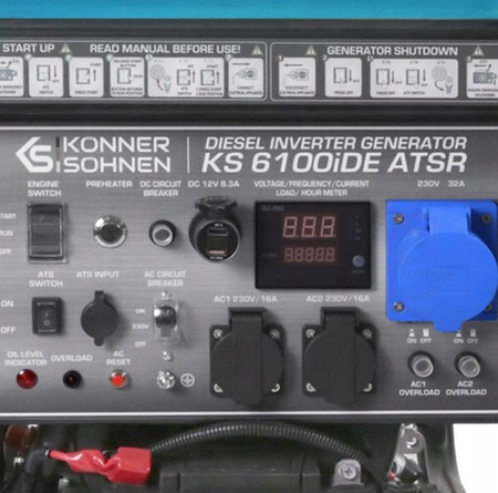 Agregat generator prądu inwertorowy diesel KS 6100IDE ATSR 5kW Könner & Söhnen KS