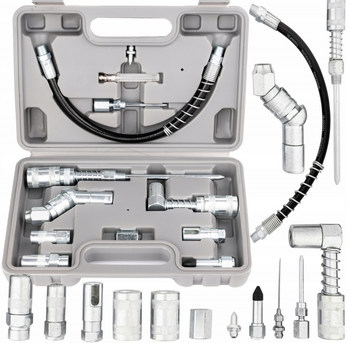 Zestaw adapterów do smarownicy tawotnicy kalamitki akcesoria przedłużki 12 elem. FALON-TECH