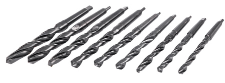 Zestaw Wierteł Morsa do Metalu MK2 MK3 14,5-30 mm HSS (9 el) SILVER