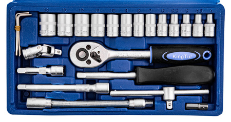 Zestaw kluczy nasadowych klucze nasadowe bity TORX HEX 46el. WMC