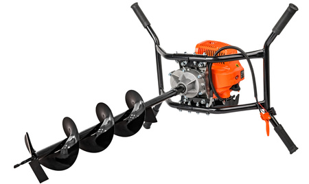 Wiertnica glebowa świder spalinowy 2-os do gleby ziemi 3 wiertła przedłużka GEKO