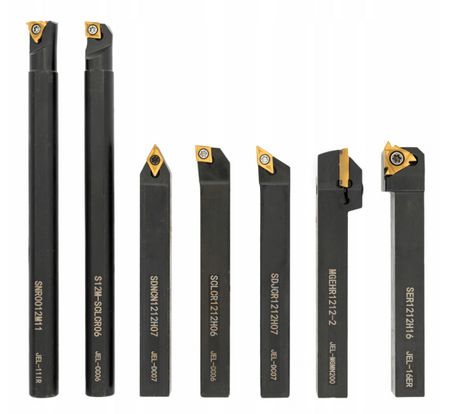 Zestaw noży tokarskich składanych nóż tokarski płytki 12x12 mm 21 szt FALON-TECH