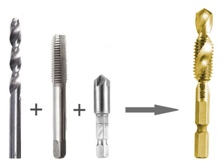 Zestaw wierteł gwintujących M3-M10 HSS z powłoką tytanową 6szt SILVER