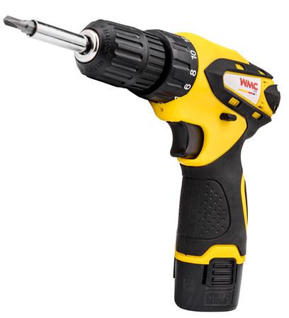 Zestaw narzędziowy 68 el. z wkrętarką 12 V WMC