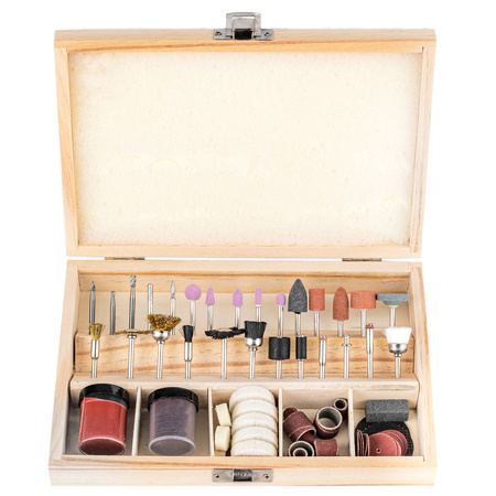 Zestaw szlifierski do drewna metalu 105 sztuk SILVER