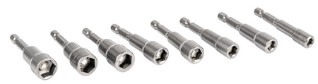 Klucze nasadowe magnetyczne 6-13mm do wkrętarki 8el FALON-TECH