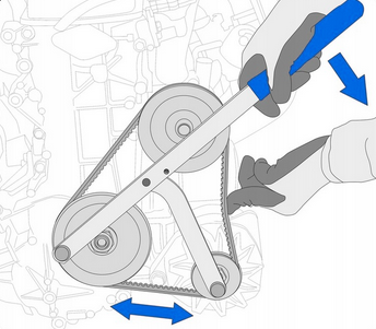 Klucz do napinania koła pasowego Falon-Tech