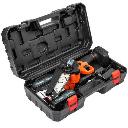 Mini pilarka piła łańcuchowa 6" 15 cm gałęziówka akumulatorowa 21V 2 x AKU M66162 DEMON