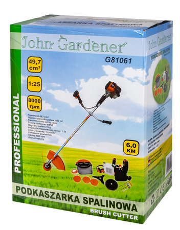 Kosa spalinowa podkaszarka wykaszarka 6 KM John Gardener