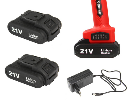 Sekator akumulatorowy kowadełkowy nożyce ogrodowe elektryczne 2x aku MAR-POL