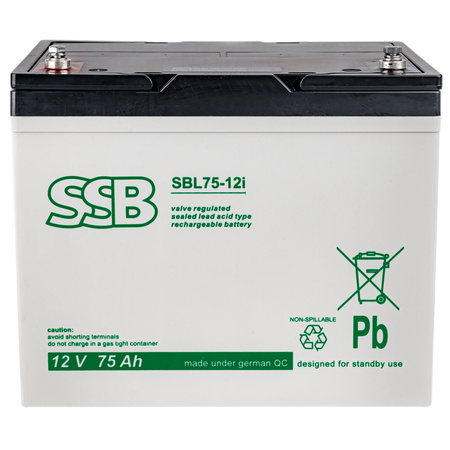 Akumulator bateria AGM SSB SBL 12V 75Ah Do wózka inwalidzkiego