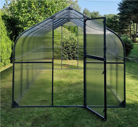 Szklarnia ogrodowa poliwęglan premium plus 250x400 10m2 kolor antracyt PTF