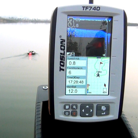 Echosonda wędkarska GPS do łódki zanętowej TF740 TOSLON