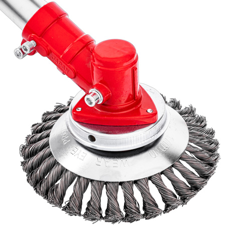 Szczotka druciana tarczowa skręcana do usuwania zarośli 200mm