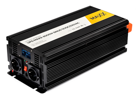 Przetwornica prądu napięcia UPS sinus 12v 230v MAXX 3000/6000W LCD PILOT 4SUN