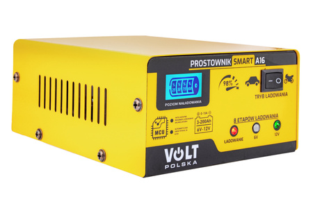 Prostownik ładowarka do akumulatora LCD 6/12V 15A SMART A16 VOLT POLSKA