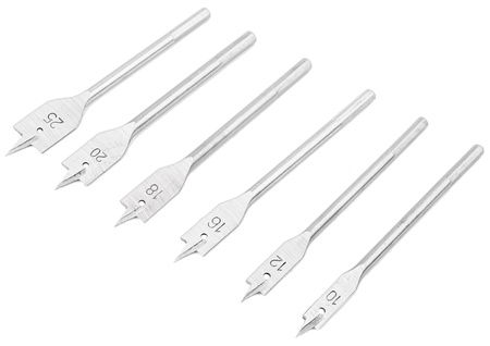 Wiertła do drewna łopatkowe piórkowe zestaw 10-25mm 6el YATO