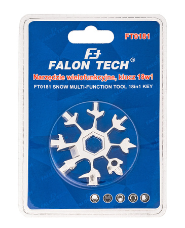 Klucz wielofunkcyjny śnieżynka 18w1 brelok gadżet FALON-TECH