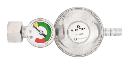 Reduktor gazowy do butli 11kg z manometrem wskaźnik gaz propan butan FALON-TECH