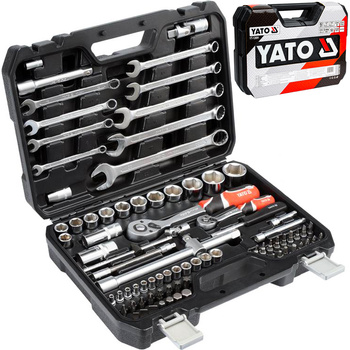 Klucze nasadowe 1/4 1/2 płaskie 82el YATO