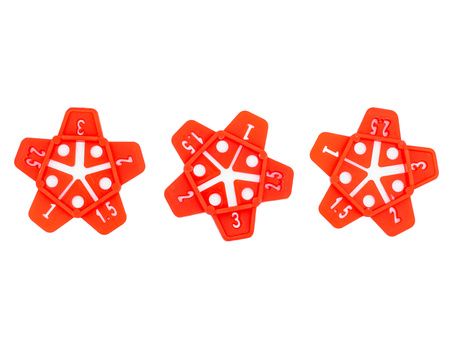 Uniwersalne krzyżyki gwiazdki dystansowe 50 szt. SILVER