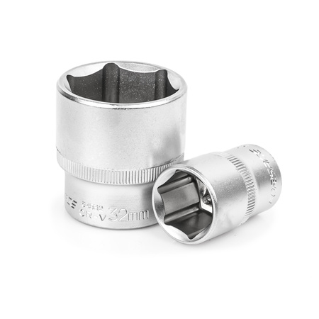 Zestaw nasadek udarowych sześciokątne 1/2" 1/4" Cr-V 4-32mm 25el FORSAGE