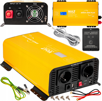 Przetwornica napięcia prądu SINUS 3000 PLUS (12V/230V 1500/3000W) VOLT POLSKA