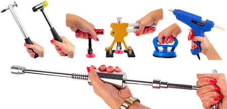 Zestaw naprawczy do usuwania wgnieceń wgniotek karoserii auta PDR 96 szt