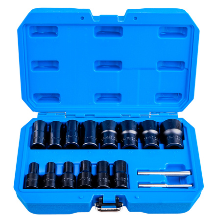 Nasadki do uszkodzonych obrobionych śrub nakrętek gwintów 8-27mm 1/2" 16el FALON-TECH