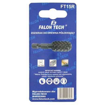 Zdzierak półokrągły frez tarnik do drewna 15mm FALON-TECH