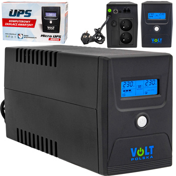 Zasilacz Awaryjny UPS Micro 600 (600VA/360W/7Ah) LCD VOLT POLSKA