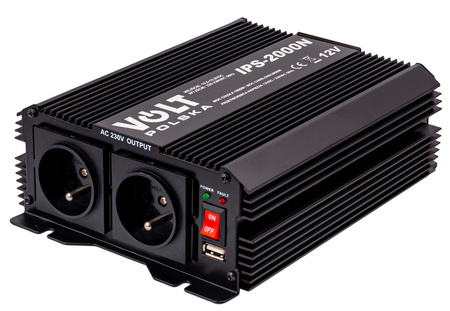 Przetwornica napięcia prądu IPS-2000N (12V/230V/2000W) VOLT POLSKA