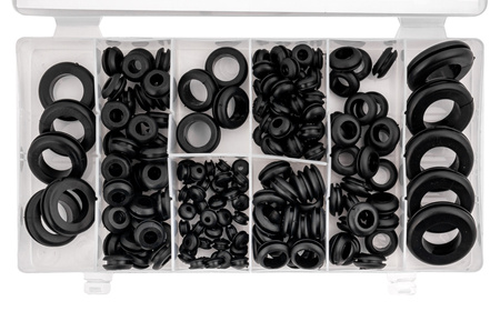 Zestaw przelotek gumowych 180 szt GEKO