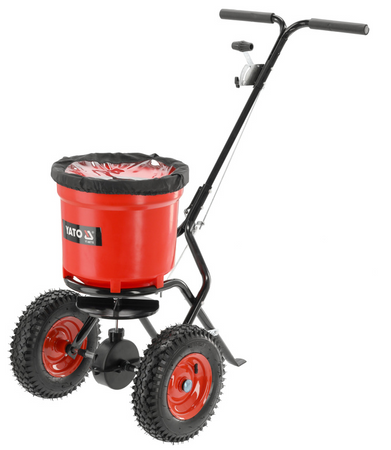 Siewnik rozrzutnik ogrodowy rotacyjny do nawozu piasku nasion 25 kg 23 L YATO