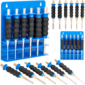 Zestaw wbijaki dobijaki cylindryczne punktaki z osłoną 3-8 mm 6szt FALON-TECH