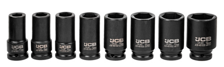 Zestaw nasadki udarowe głębokie do klucz pneumatyczny 3/4" 15el 17-65mm JCB