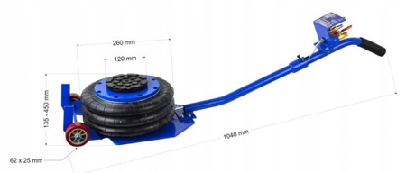 Podnośnik pneumatyczny poduszkowy 3T 45cm bałwanek GEKO