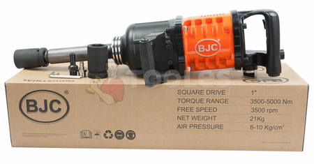 Klucz pneumatyczny udarowy do kół TIR 1" 5000Nm BJC + Nasadki